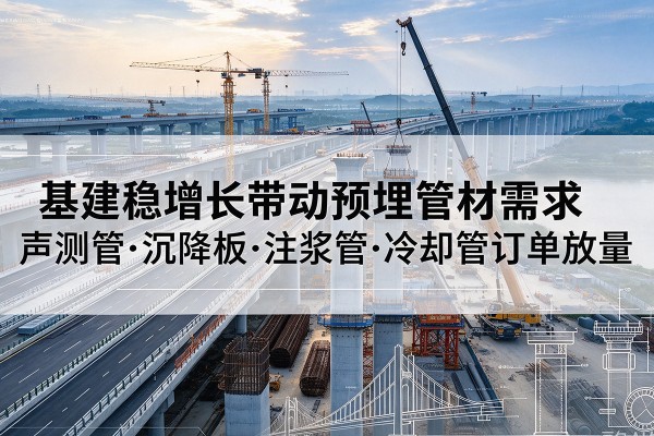 临县基建稳增长带动预埋监测管材需求，声测管、沉降板、注浆管订单持续放量